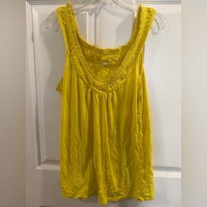 Old Navy Bright Yellow Braided Scoop Neck Tank